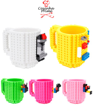 Caneca de café tipo LEGO